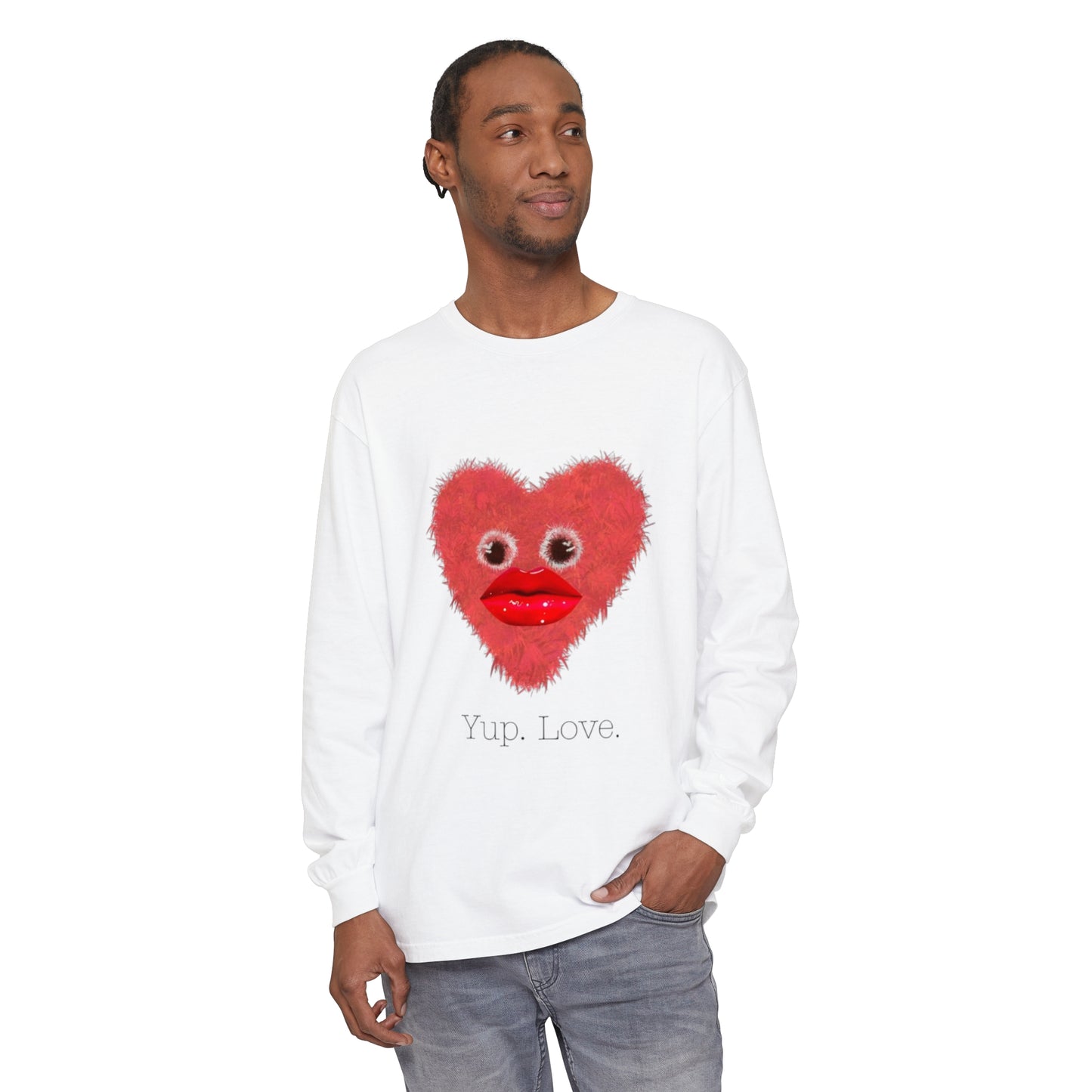 GG Kreatiive: 'Yup. Love.'  Adult Long Sleeve T-Shirt