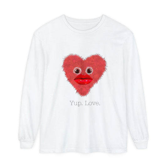 GG Kreatiive: 'Yup. Love.'  Adult Long Sleeve T-Shirt